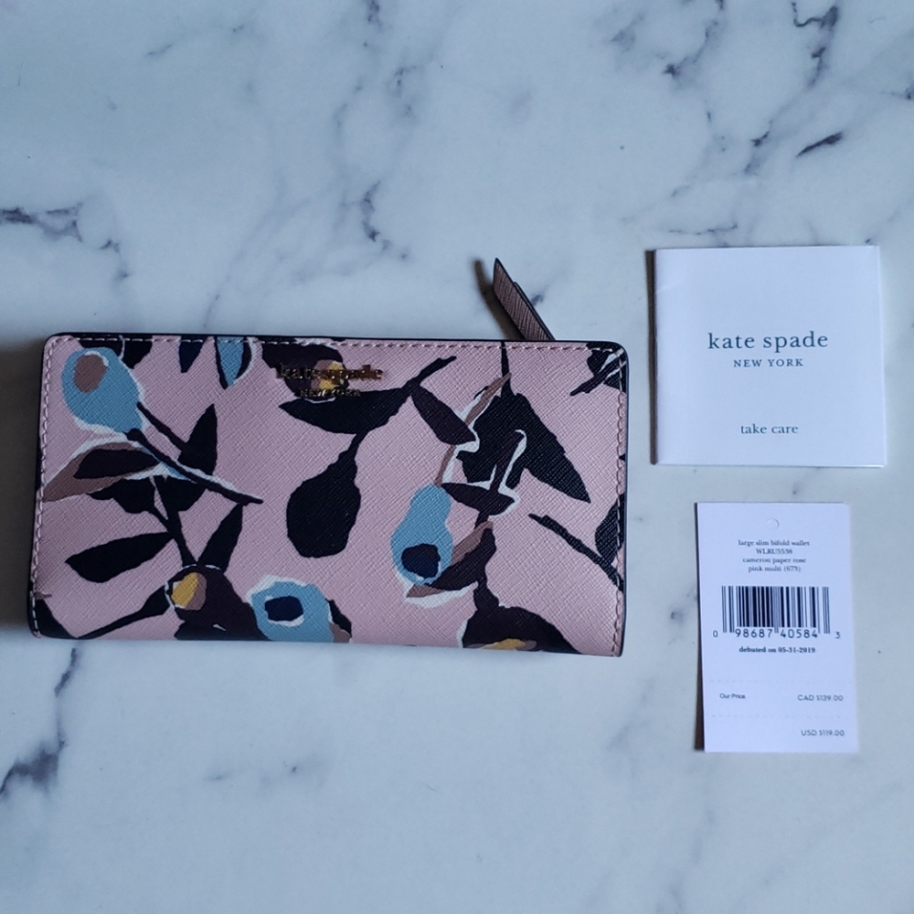 Kate Spade Cameron PaperRose Large Bifold Wallet